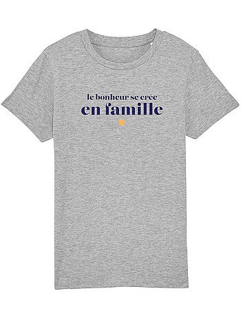 Tshirt Enfant LE BONHEUR SE CRÉE EN FAMILLE