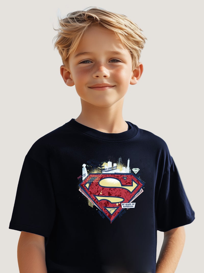 Tshirt Enfant LOGO SUPERMAN 1 Bleu marine - Kiabi
