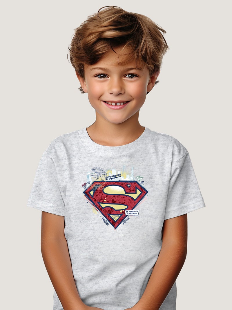 Tshirt Enfant LOGO SUPERMAN 1 Gris chiné - Kiabi
