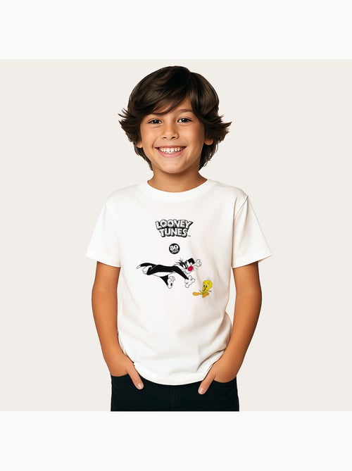 Tshirt Enfant LOONEY TUNES TWEETY 80TH THE CHASE - Kiabi