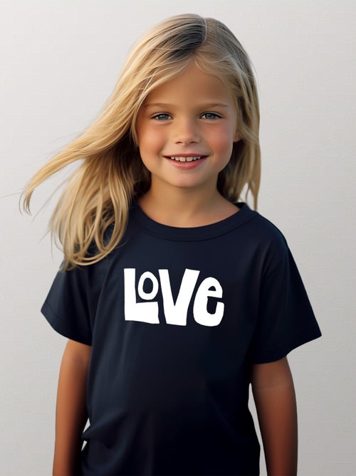 Tshirt Enfant LOVE - Kiabi