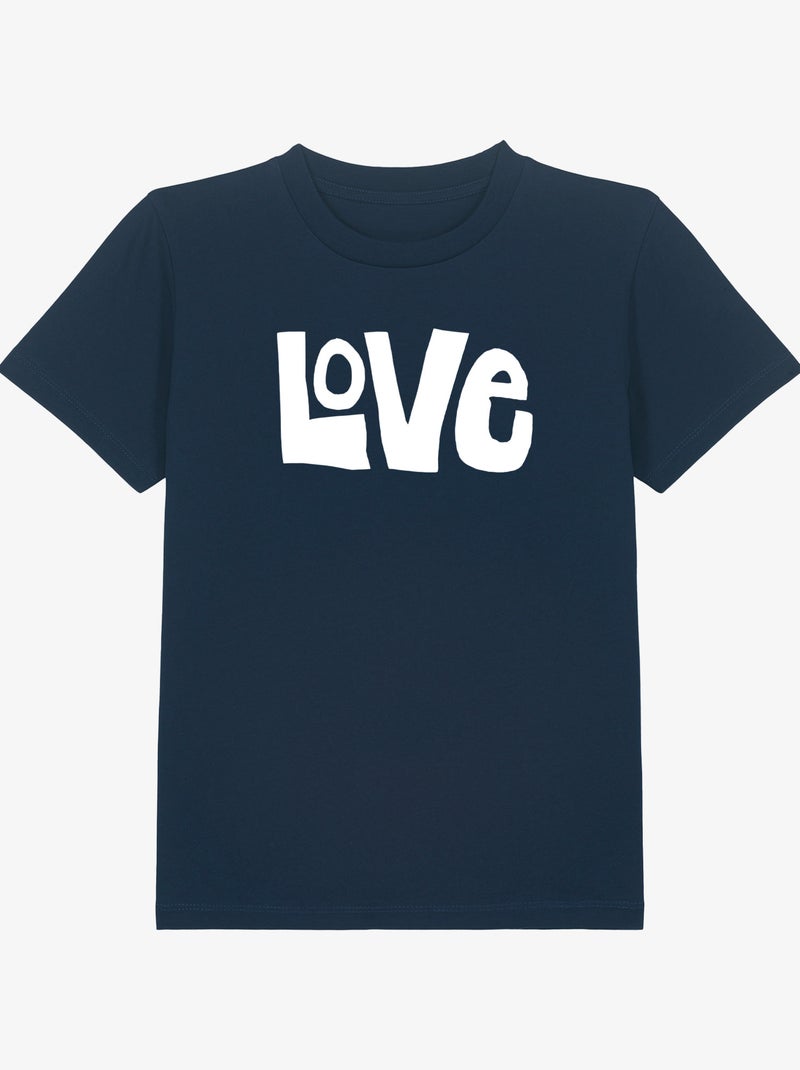 Tshirt Enfant LOVE Bleu marine - Kiabi