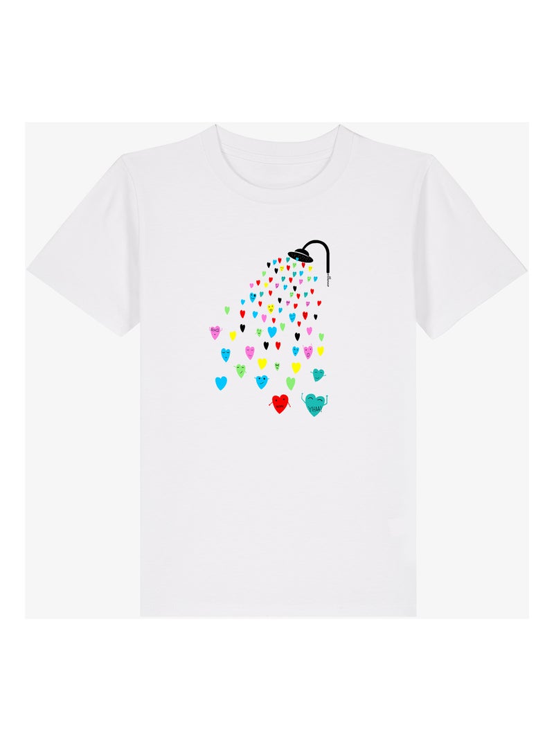 Tshirt Enfant LOVE SHOWER Blanc - Kiabi