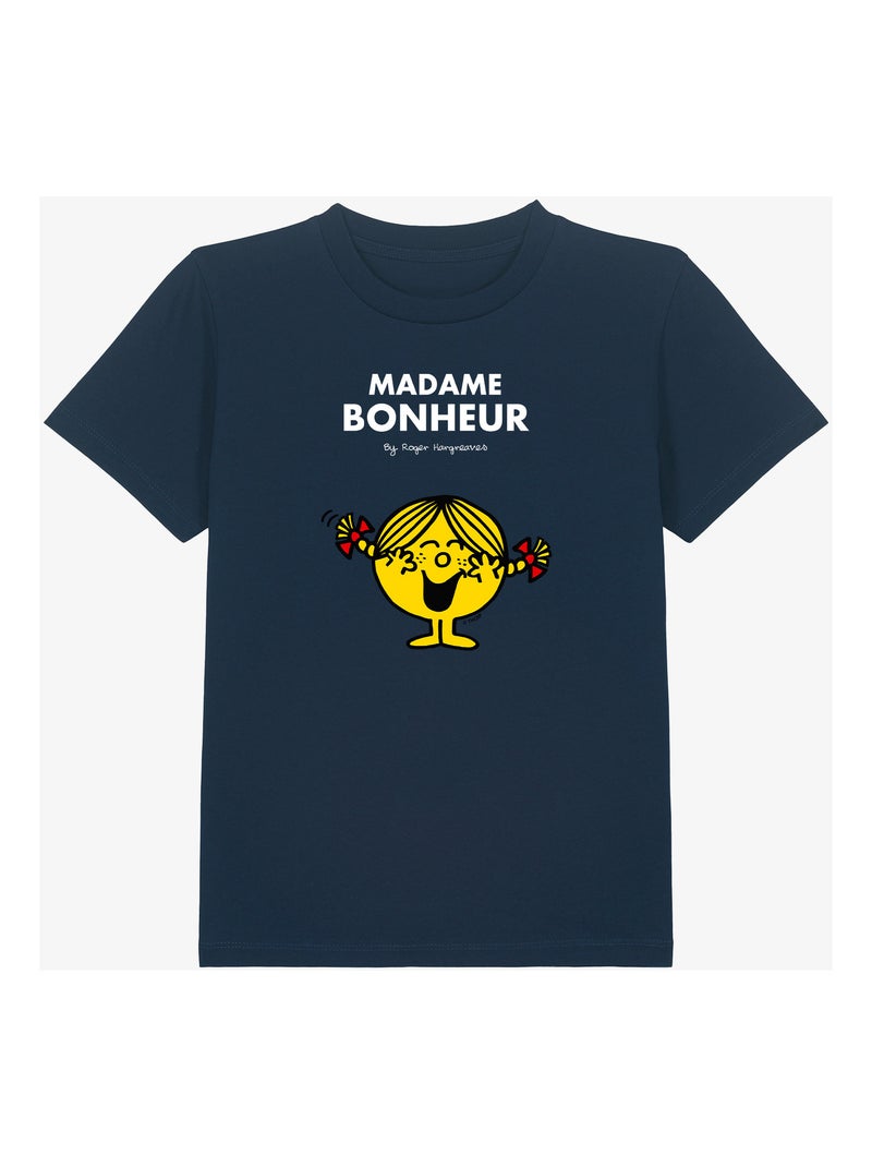 Tshirt Enfant MADAME BONHEUR Bleu marine - Kiabi