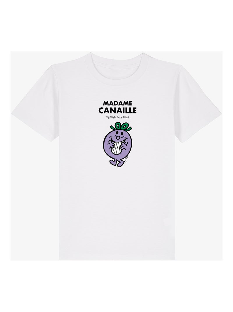 Tshirt Enfant MADAME CANAILLE Blanc - Kiabi