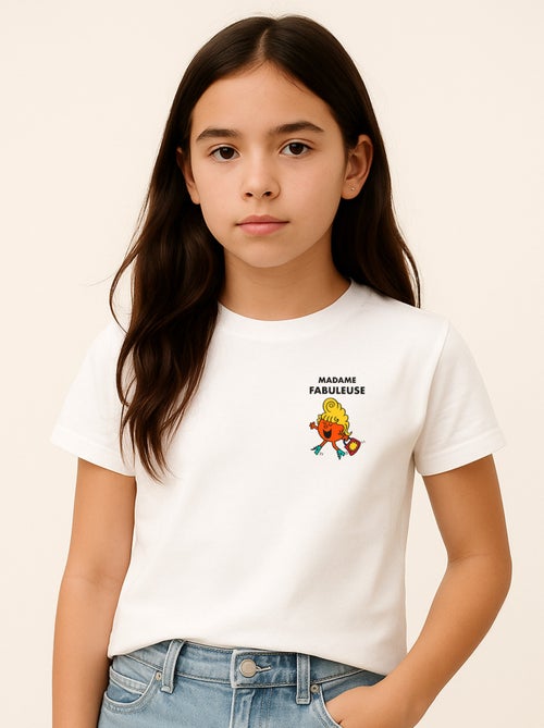 Tshirt Enfant MADAME FABULEUSE CŒUR - Kiabi