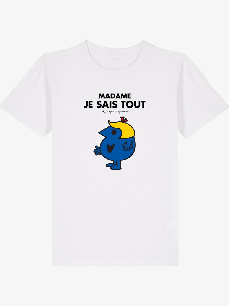 Tshirt Enfant MADAME JE SAIS TOUT Blanc - Kiabi