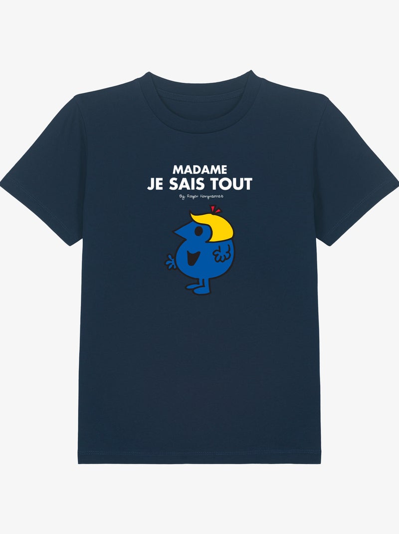 Tshirt Enfant MADAME JE SAIS TOUT Bleu marine - Kiabi