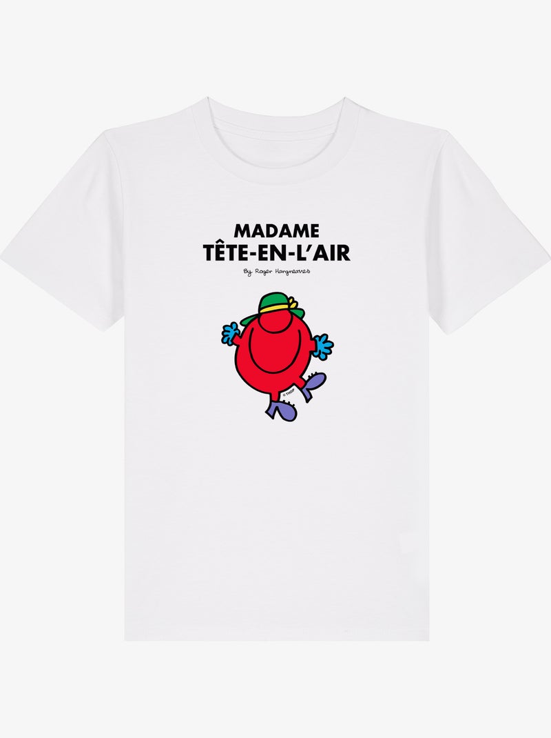 Tshirt Enfant MADAME TÊTE EN L'AIR Blanc - Kiabi