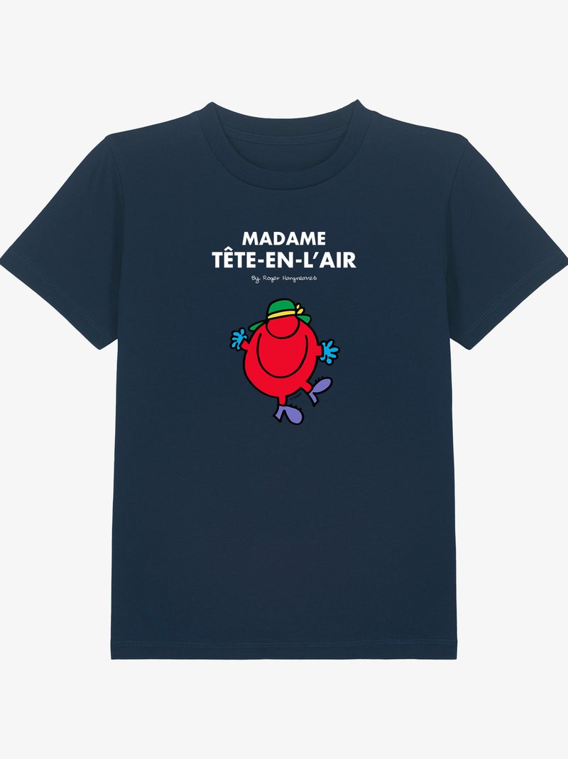 Tshirt Enfant MADAME TÊTE EN L'AIR Bleu marine - Kiabi