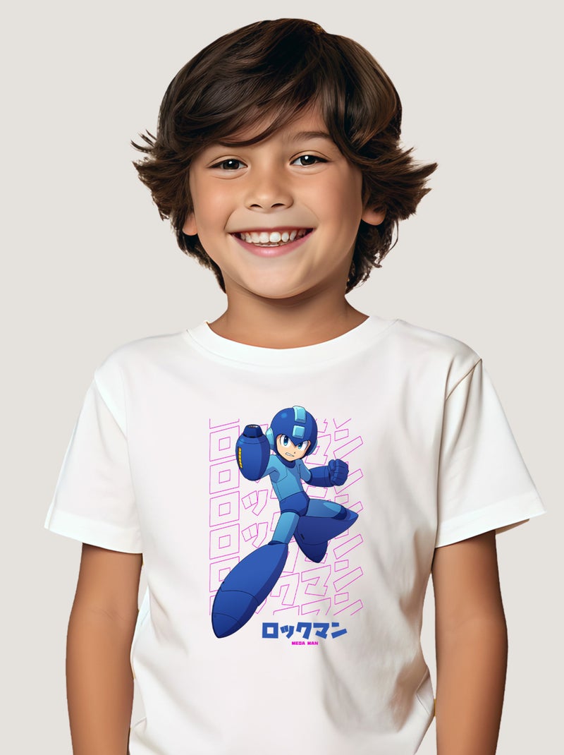 Tshirt Enfant MEGAMAN 1 Blanc - Kiabi