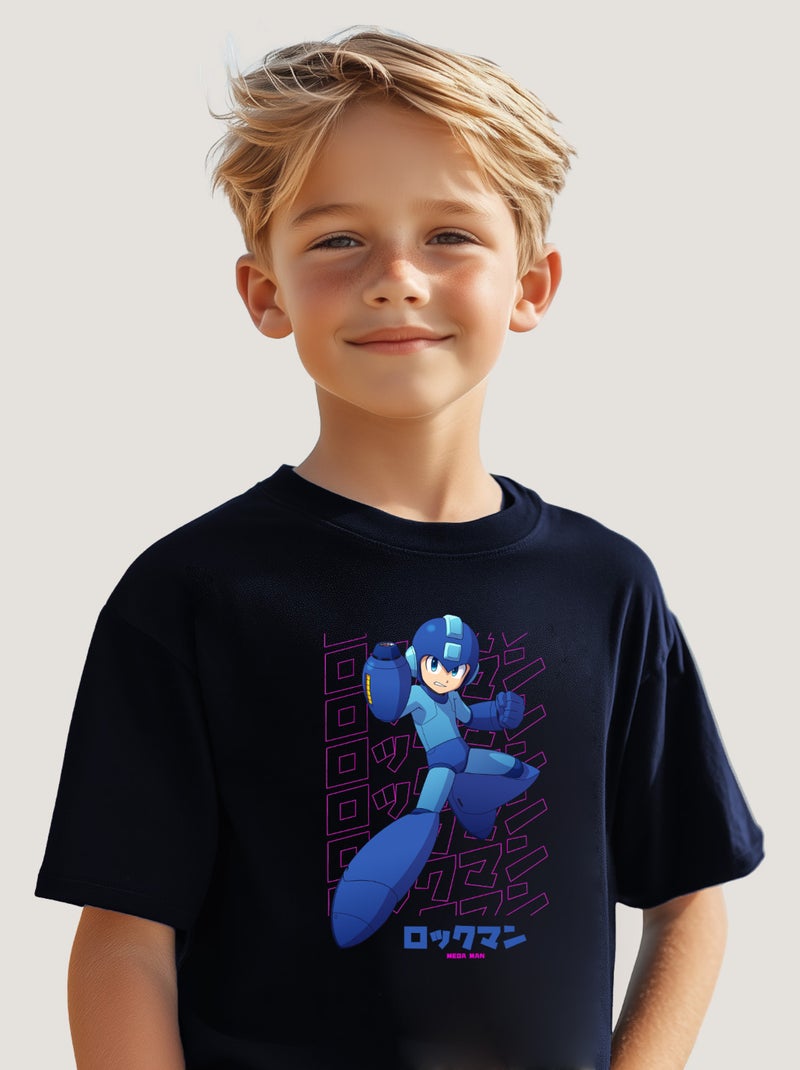 Tshirt Enfant MEGAMAN 1 Bleu marine - Kiabi