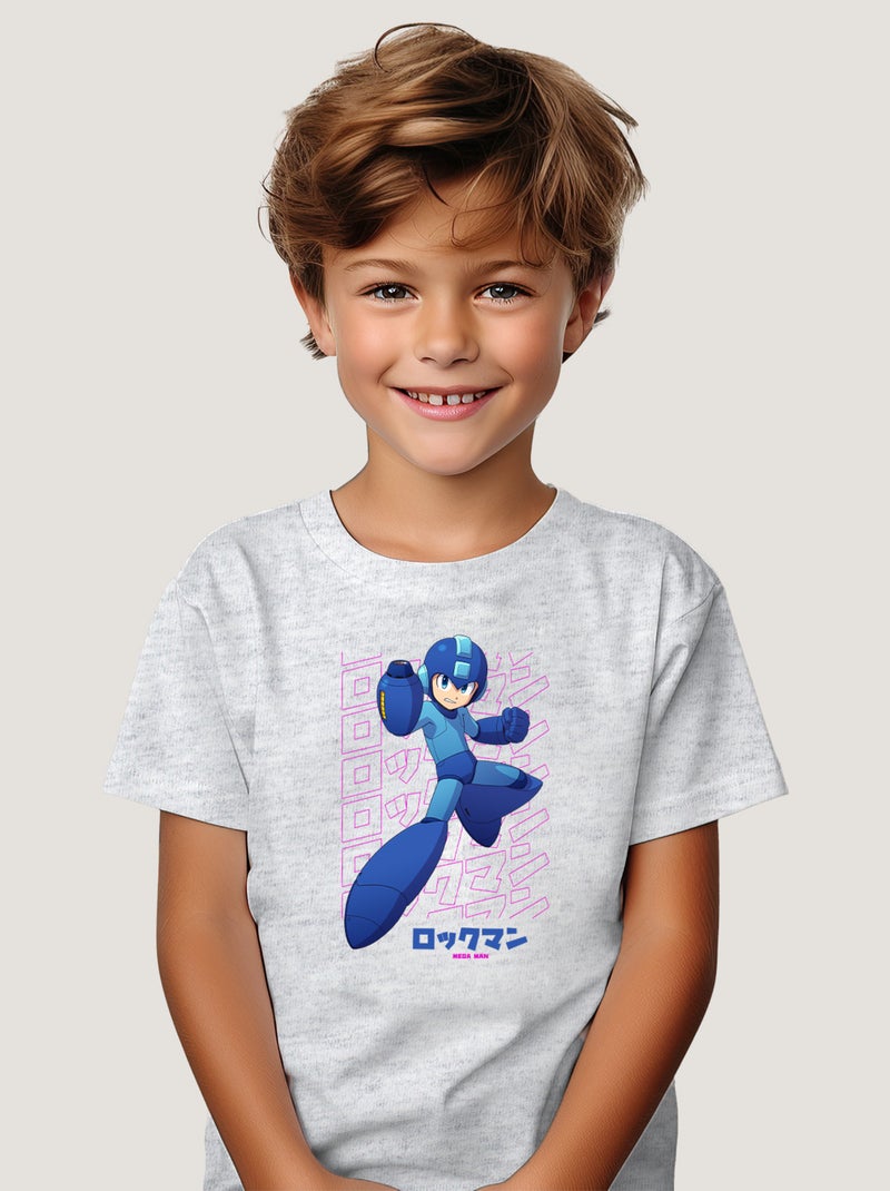 Tshirt Enfant MEGAMAN 1 Gris chiné - Kiabi