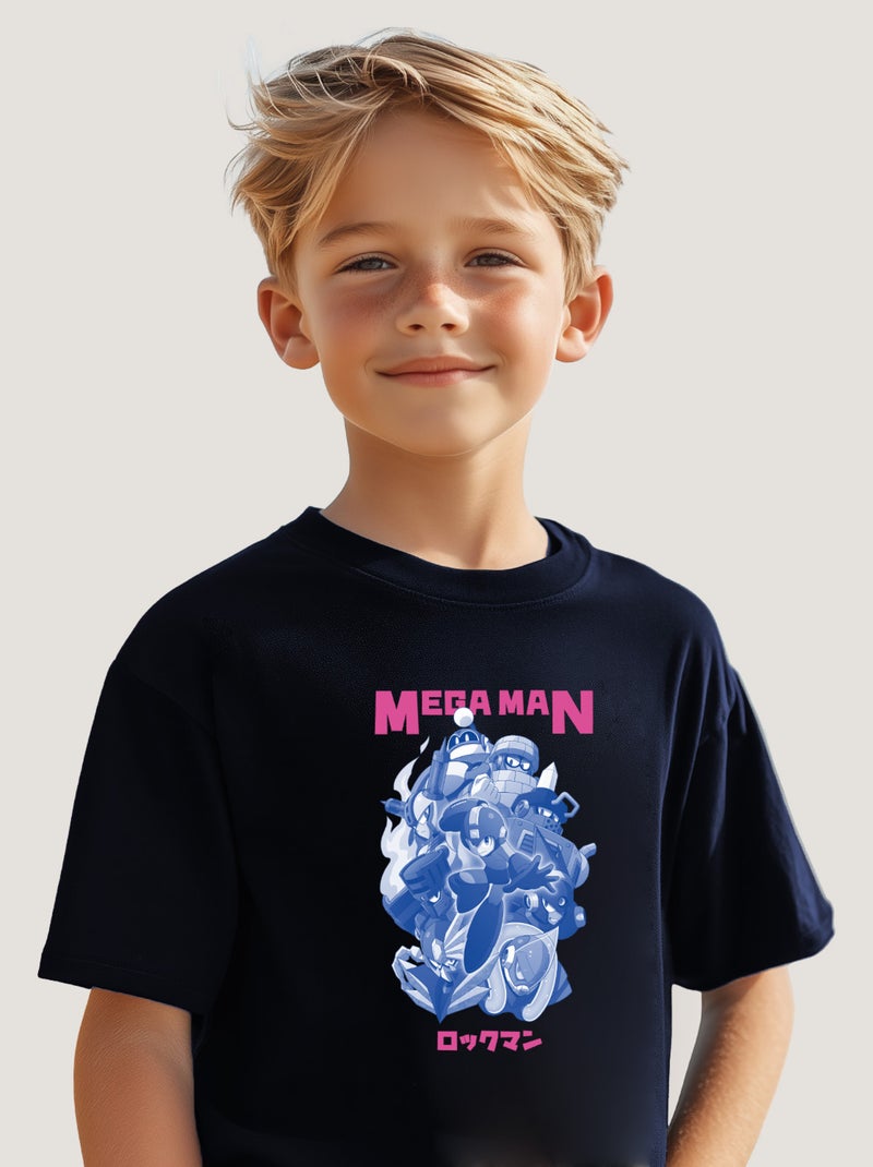 Tshirt Enfant MEGAMAN 6 Bleu marine - Kiabi
