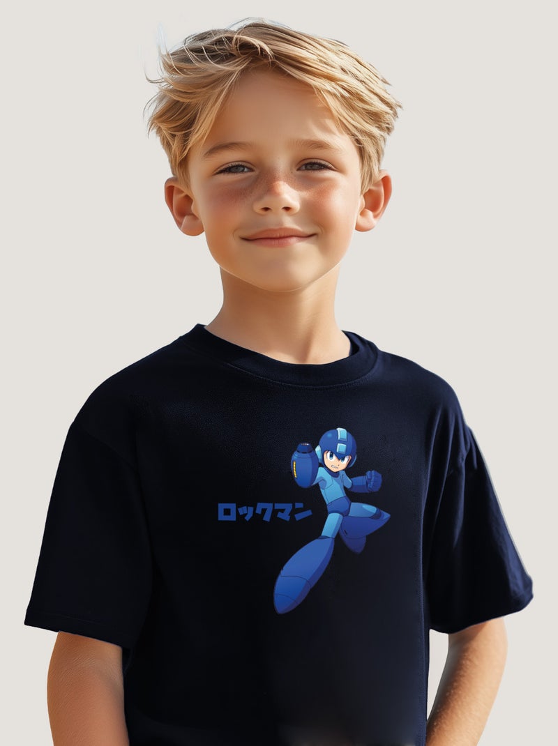 Tshirt Enfant MEGAMAN 7 Bleu marine - Kiabi