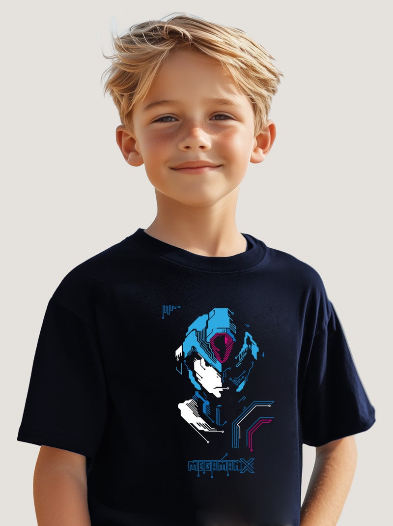 Tshirt Enfant MEGAMAN 8 Bleu marine - Kiabi