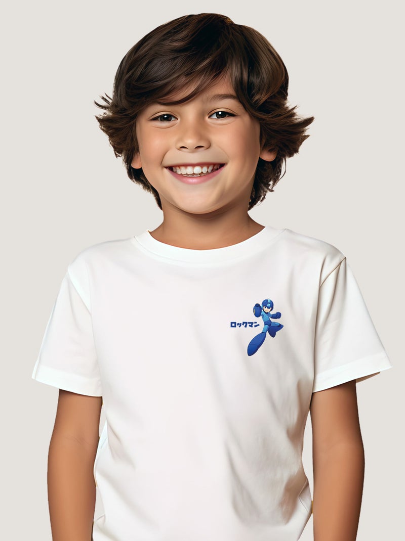 Tshirt Enfant MEGAMAN CŒUR Blanc - Kiabi