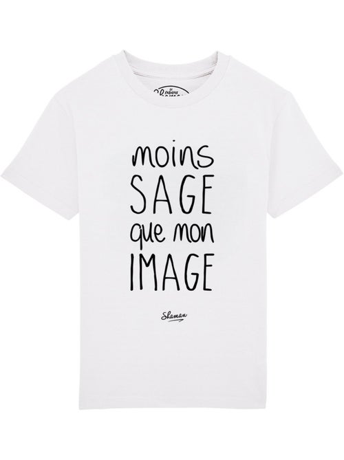 Tshirt Enfant MOINS SAGE QUE MON IMAGE - Kiabi