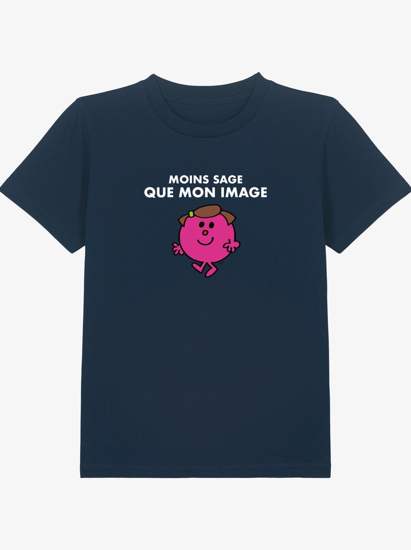 Tshirt Enfant MOINS SAGE QUE MON IMAGE Bleu marine - Kiabi