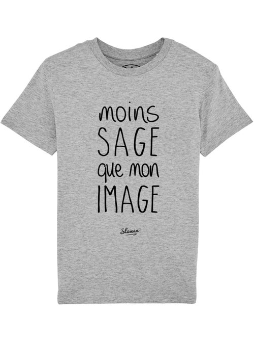 Tshirt Enfant MOINS SAGE QUE MON IMAGE - Kiabi Tshirt Enfant MOINS SAGE QUE MON IMAGE - Kiabi