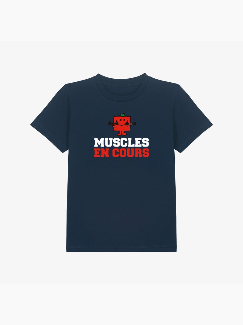 Tshirt Enfant MUSCLES EN COURS Bleu marine - Kiabi