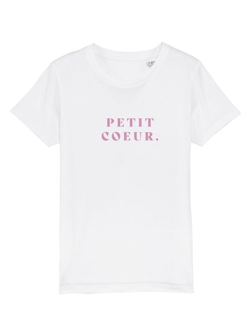 Tshirt Enfant PETIT COEUR ROSE WAF - Kiabi