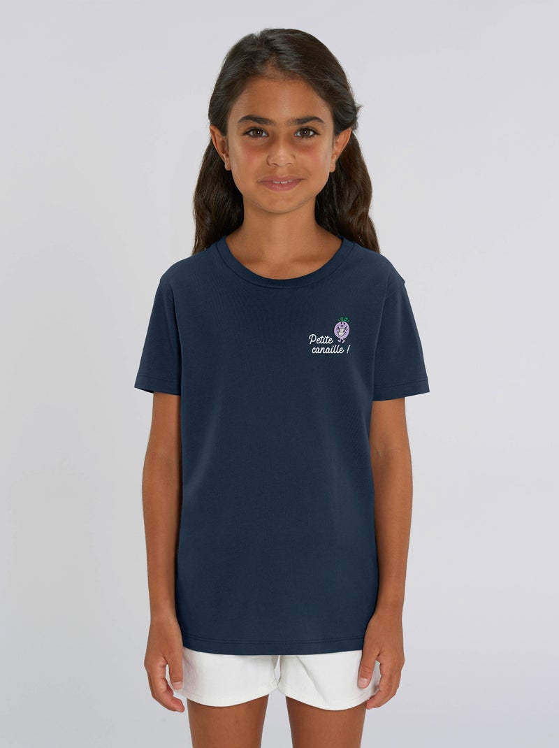 Tshirt Enfant PETITE CANAILLE COEUR Bleu marine - Kiabi