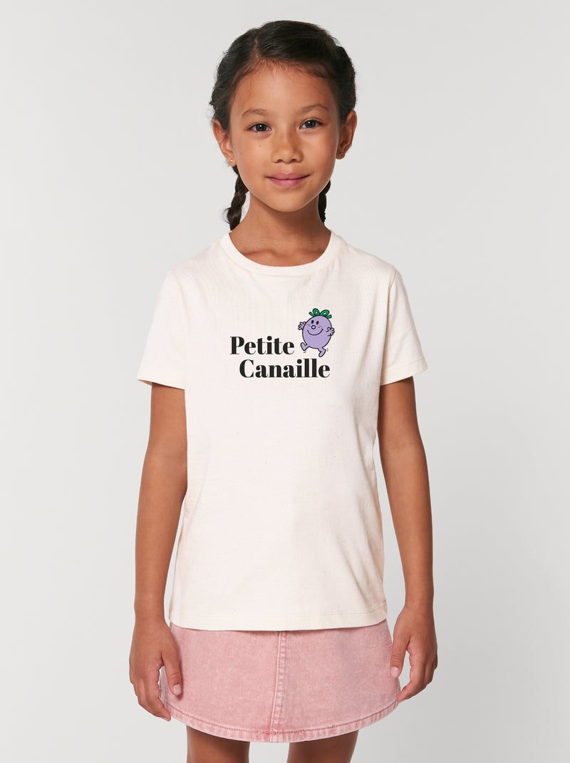 Tshirt Enfant PETITE CANAILLE FACE Blanc - Kiabi