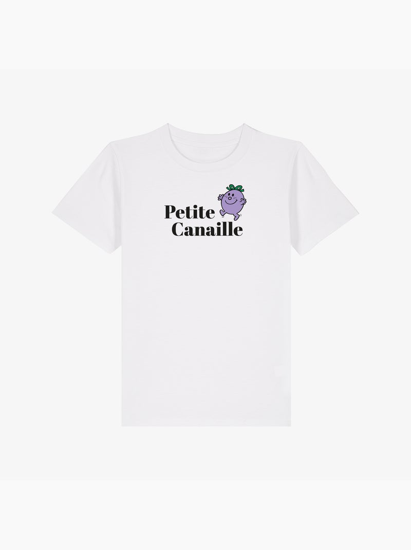 Tshirt Enfant PETITE CANAILLE FACE Blanc - Kiabi