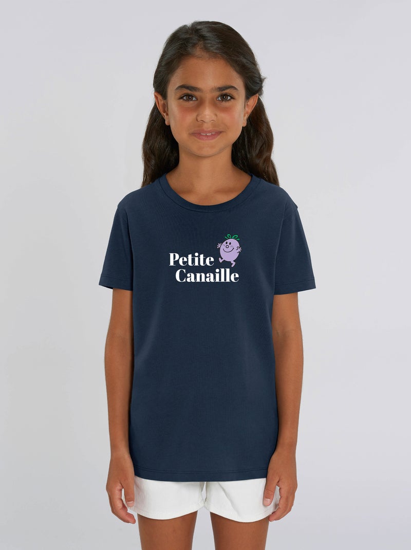 Tshirt Enfant PETITE CANAILLE FACE Bleu marine - Kiabi