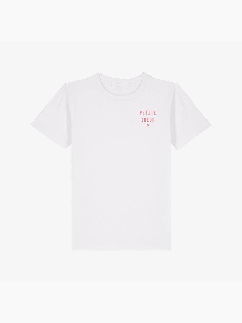 Tshirt Enfant PETITE SŒUR X CŒUR WAF Blanc - Kiabi