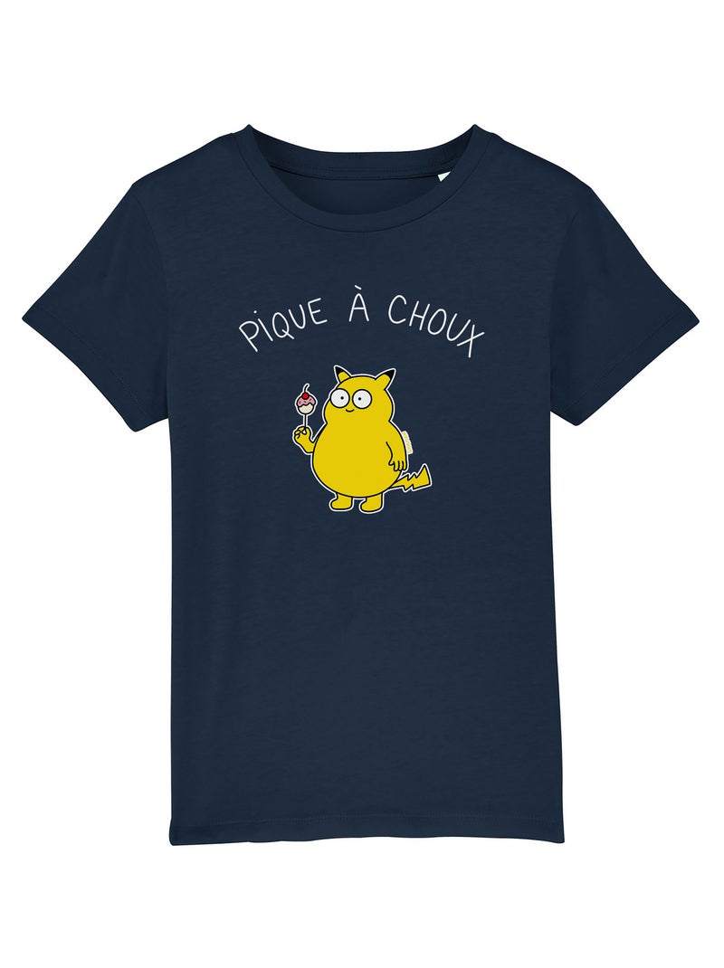 Tshirt Enfant PIQUE À CHOUX Bleu marine - Kiabi