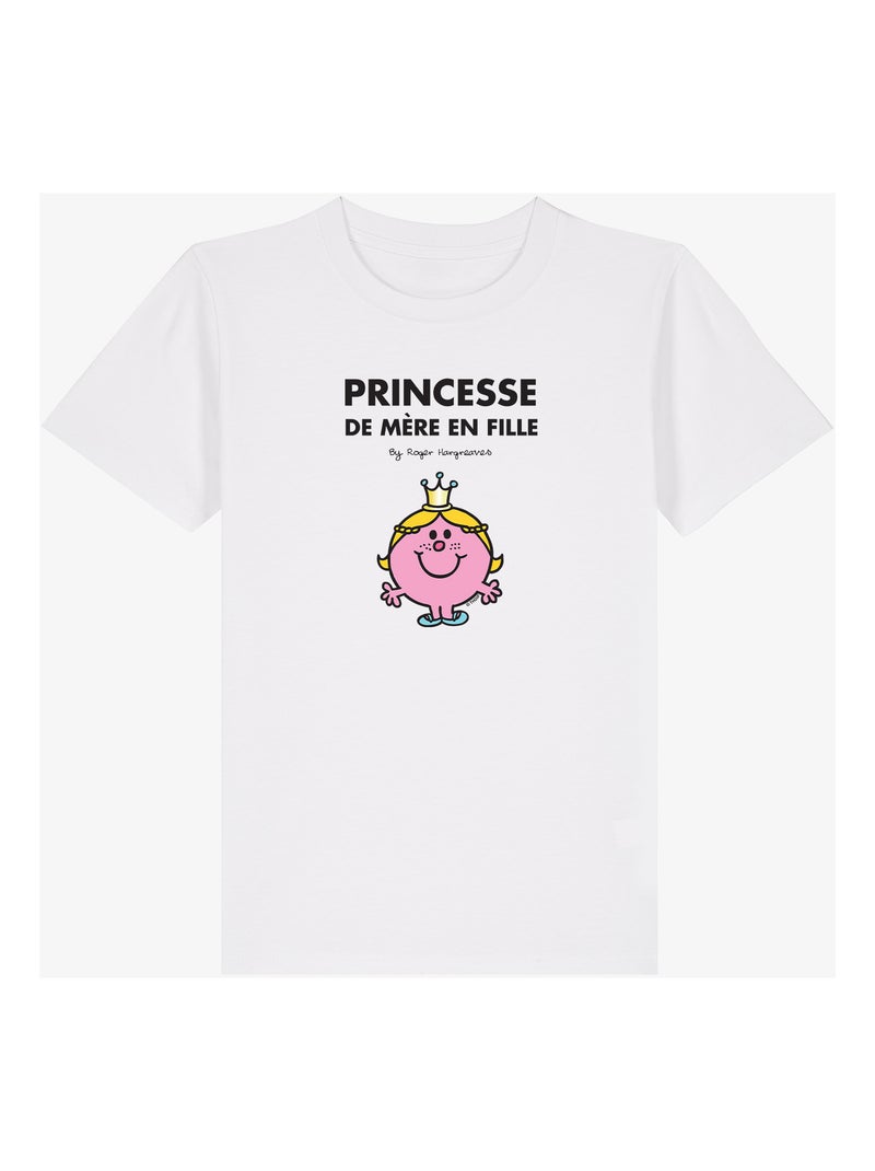 Tshirt Enfant PRINCESSE DE MÈRE EN FILLE Blanc - Kiabi