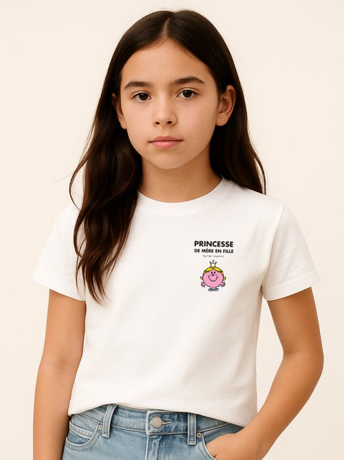 Tshirt Enfant PRINCESSE DE MÈRE EN FILLE CŒUR - Kiabi