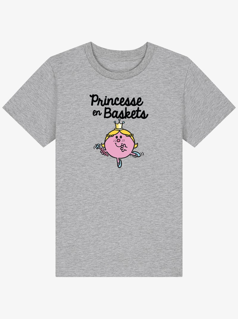 Tshirt Enfant PRINCESSE EN BASKET Gris chiné - Kiabi
