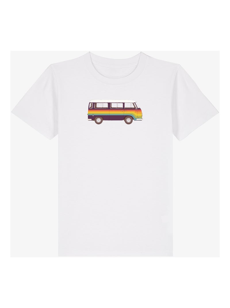 Tshirt Enfant RAINBOW VAN Blanc - Kiabi
