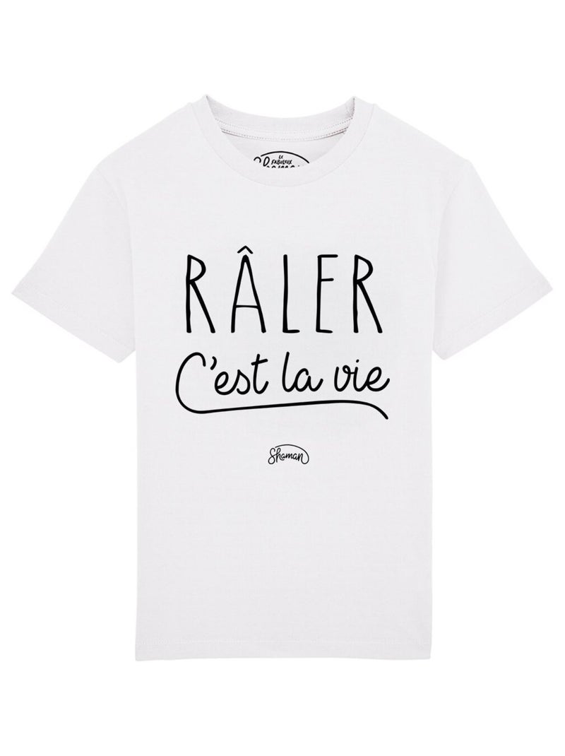 Tshirt Enfant RALER C'EST LA VIE Blanc - Kiabi