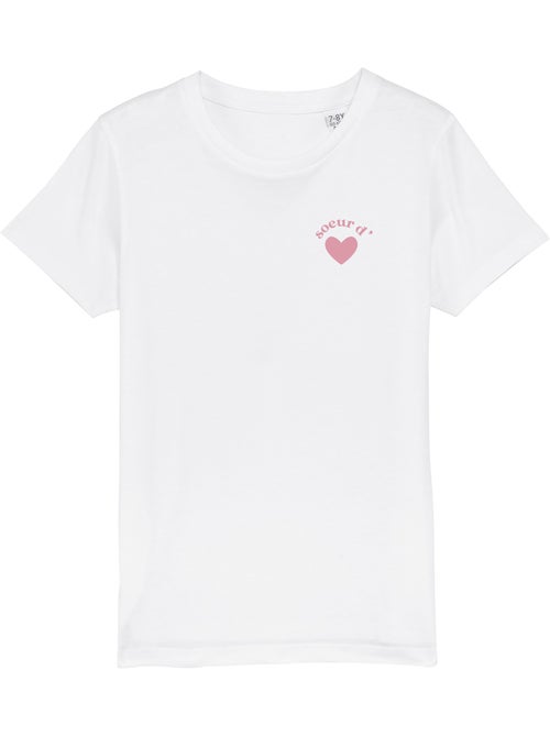 Tshirt Enfant SŒUR D'AMOUR CŒUR - Kiabi