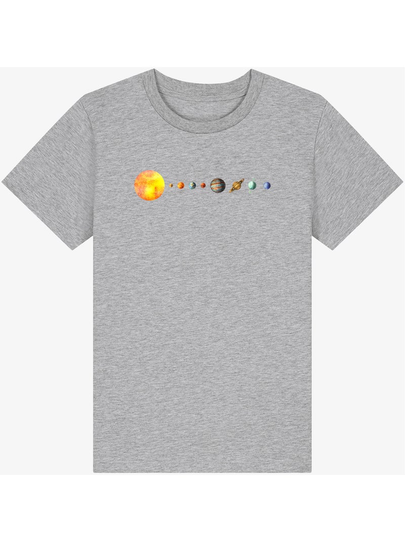 Tshirt Enfant SOLAR SYSTEM Gris chiné - Kiabi