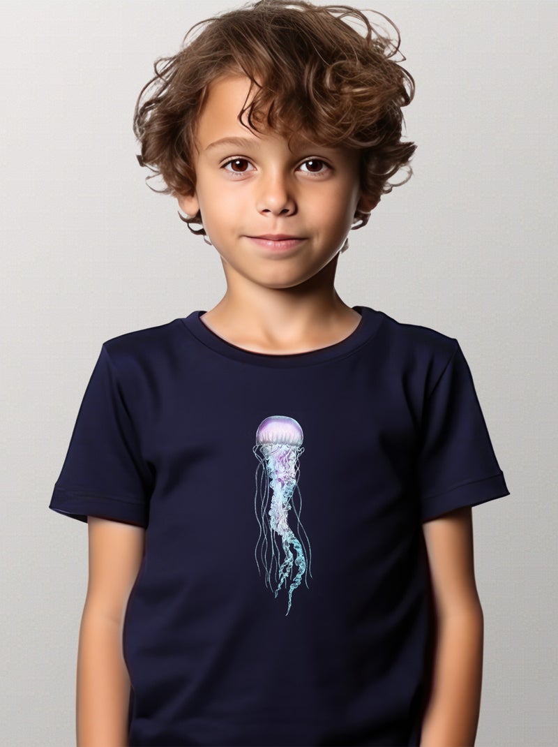 Tshirt Enfant SPACE JELLY Bleu marine - Kiabi