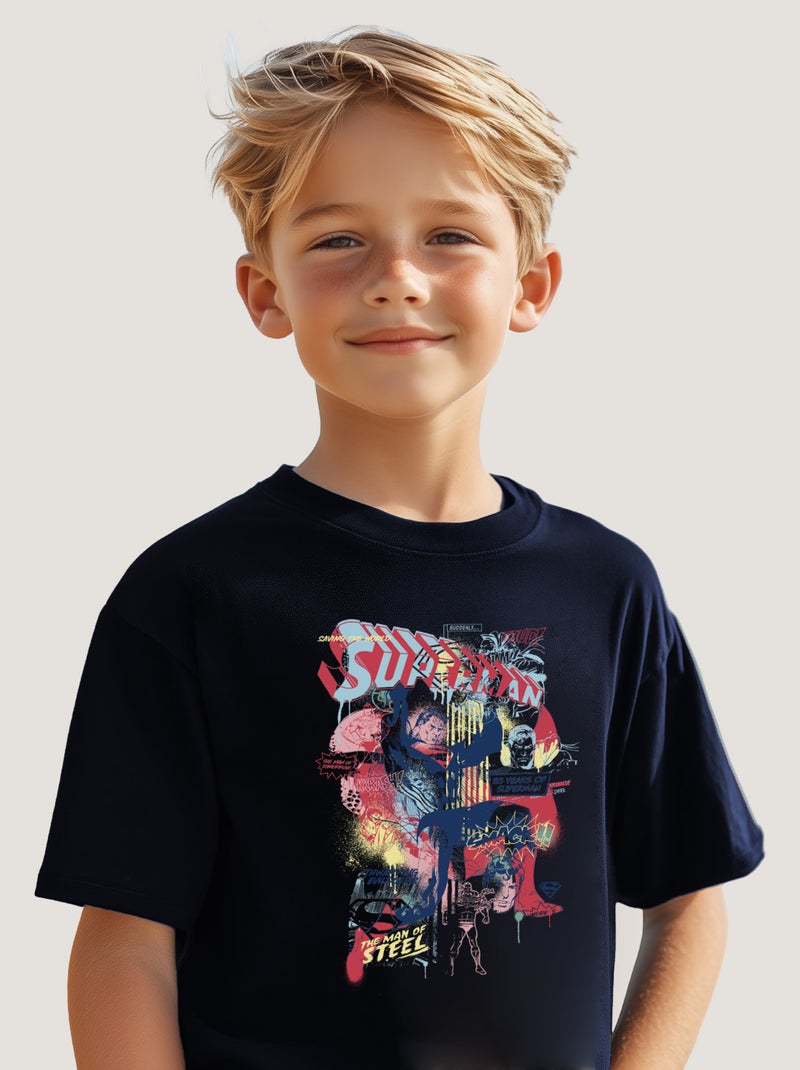 Tshirt Enfant SUPERMAN 2 Bleu marine - Kiabi