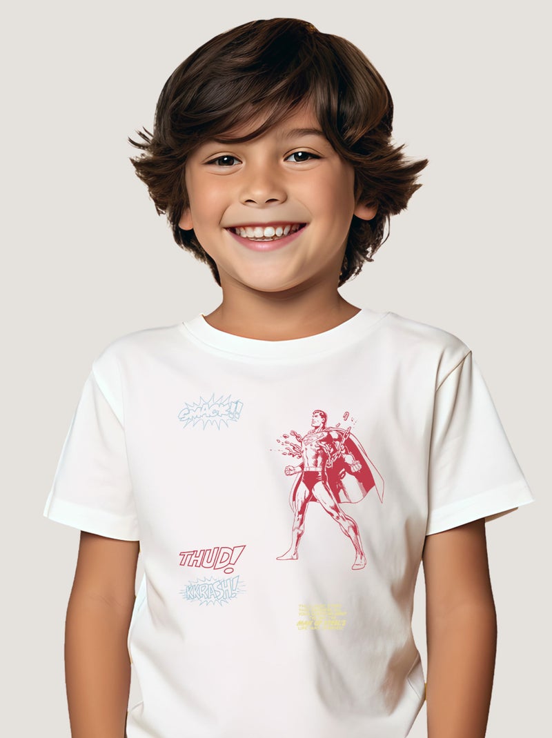 Tshirt Enfant SUPERMAN 3 Blanc - Kiabi