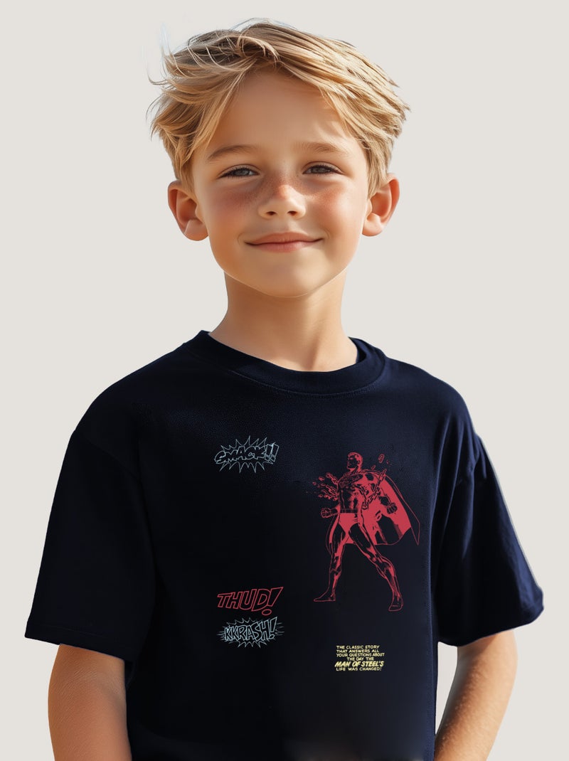 Tshirt Enfant SUPERMAN 3 Bleu marine - Kiabi