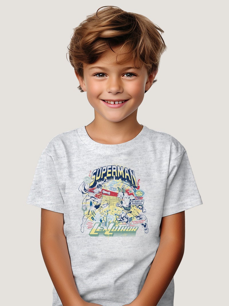 Tshirt Enfant SUPERMAN LEX LUTHOR Gris chiné - Kiabi