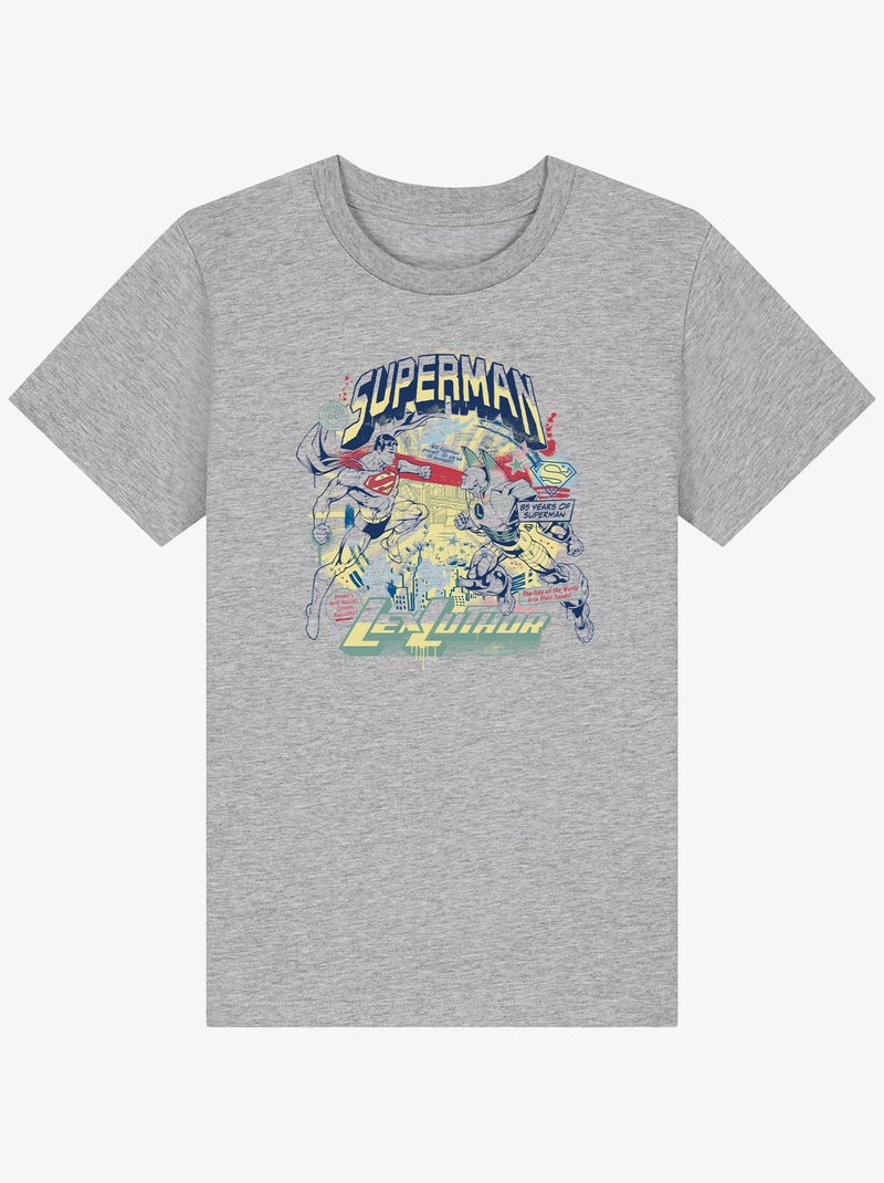 Tshirt Enfant SUPERMAN LEX LUTHOR Gris chiné - Kiabi