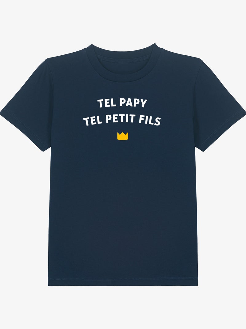 Tshirt Enfant TEL PAPY TELLE PETIT FILS WAF Bleu marine - Kiabi