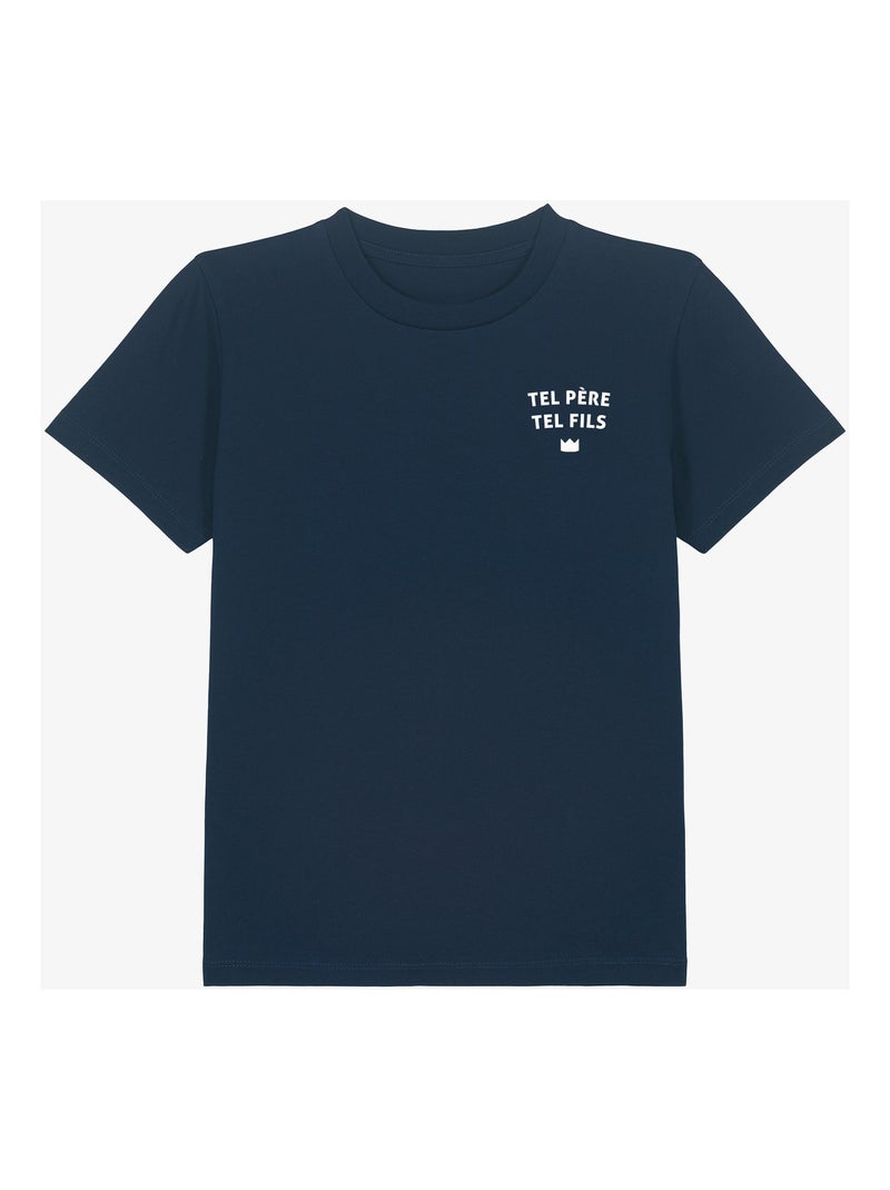 Tshirt Enfant TEL PÈRE TEL FILS CŒUR Bleu marine - Kiabi