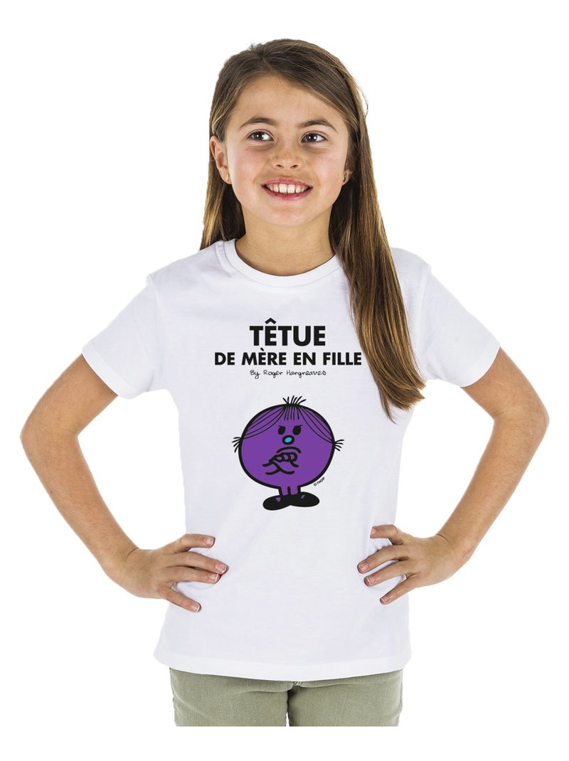 Tshirt Enfant TÊTUE DE MÈRE EN FILLE Blanc - Kiabi