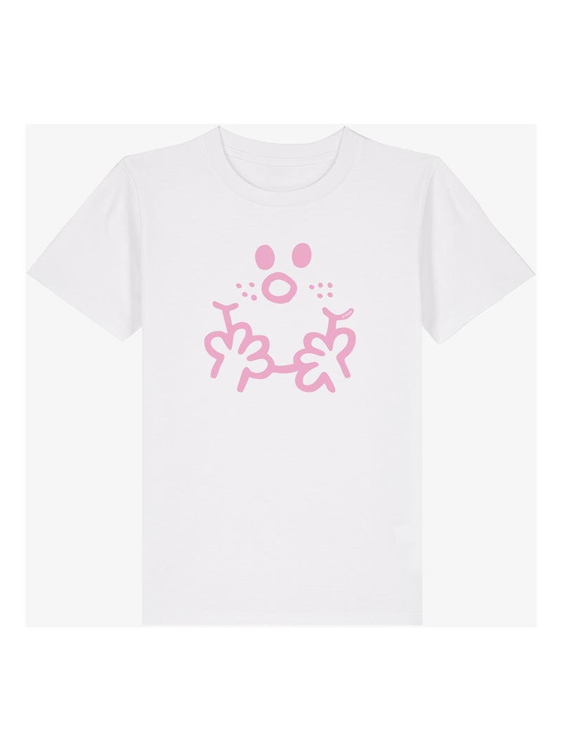 Tshirt Enfant VISAGE MADAME Blanc - Kiabi