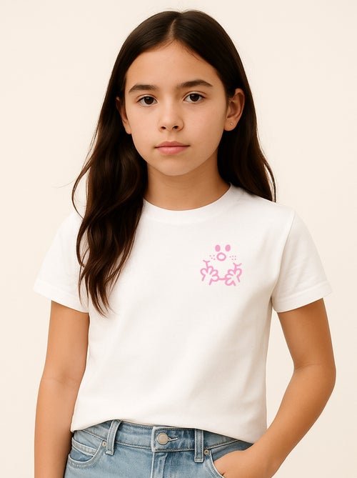 Tshirt Enfant VISAGE MADAME CŒUR - Kiabi